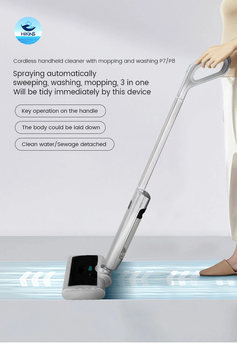 Handheld Wireless Floor Mop Vacuum Washing and Cleaning Machine for Home Use P7