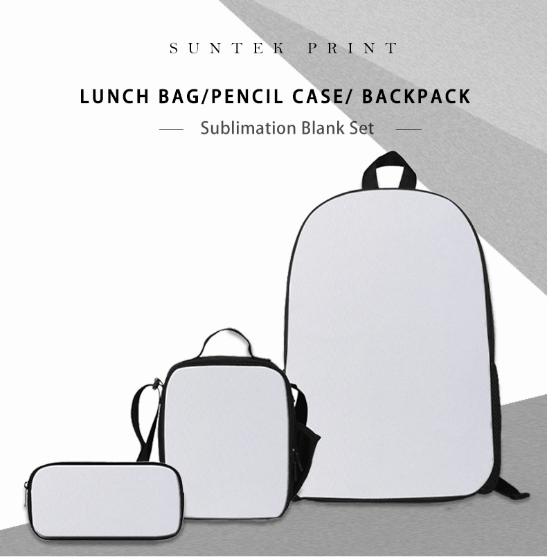 Backpack Portable Zippered Lunch Box with Handle Pencil Bag